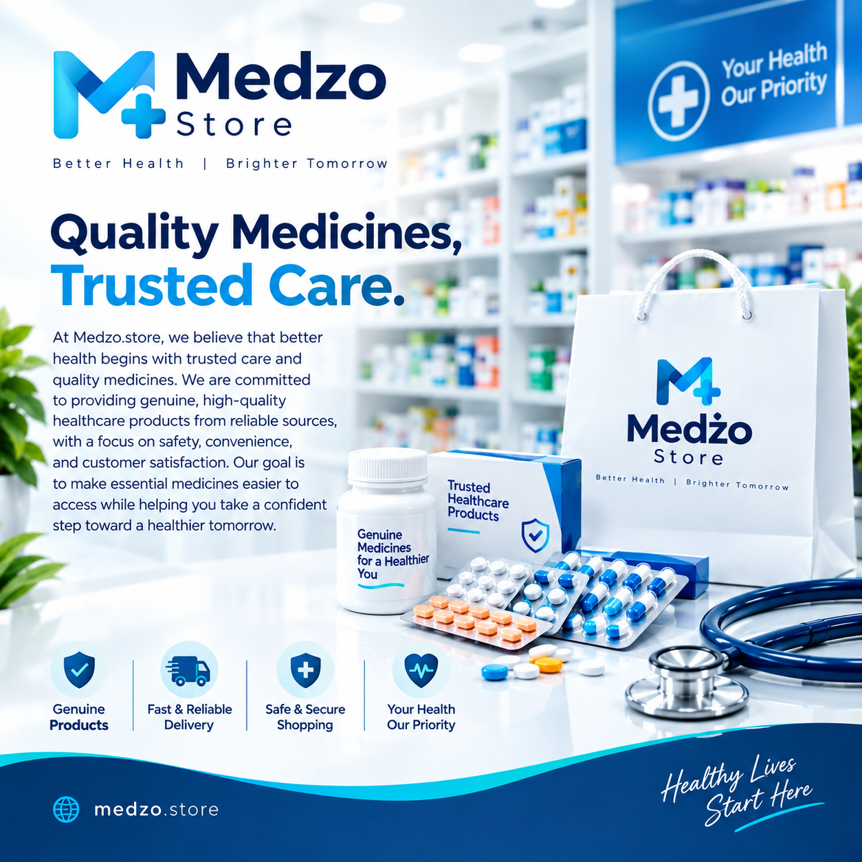 Medzo Store quality medicines and trusted healthcare products