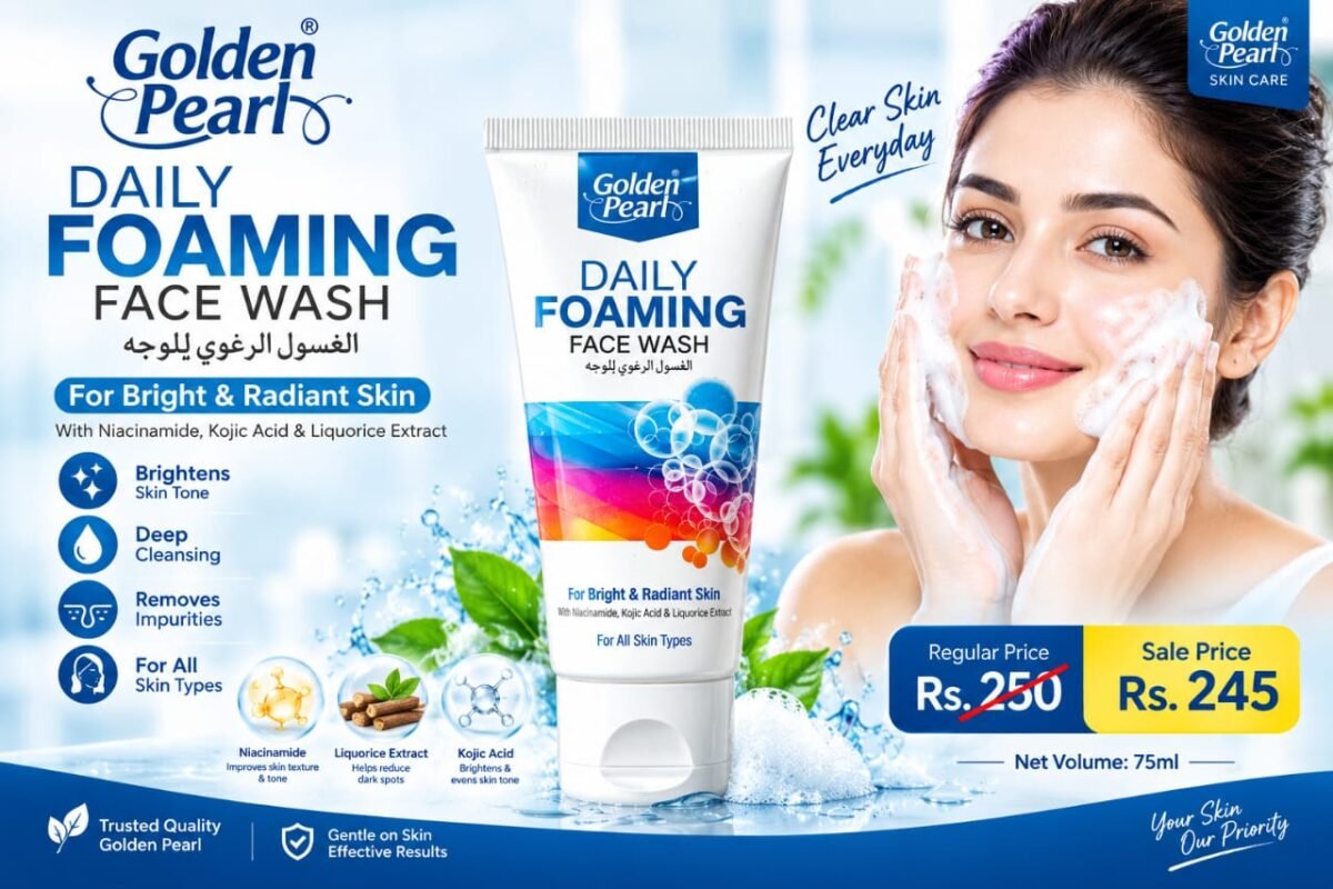 Golden Pearl Daily Foaming Face Wash